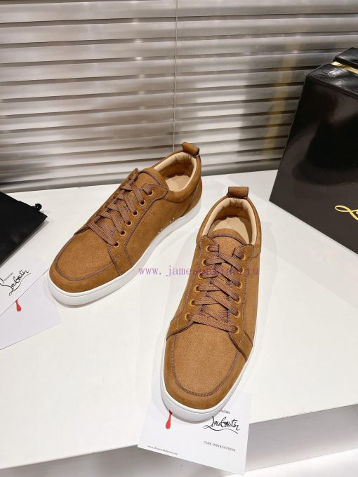 ╔ Low Cut Brown Frosted Leather Style ╗️Top Level Customized 2024 𝐬𝐬𝑪𝒉𝒓𝒊𝒔𝒕𝒊𝒂𝒏 𝑳𝒐𝒖𝒃𝒐𝒖𝒕𝒊𝒏Whether ifbjtx3e - Image 3