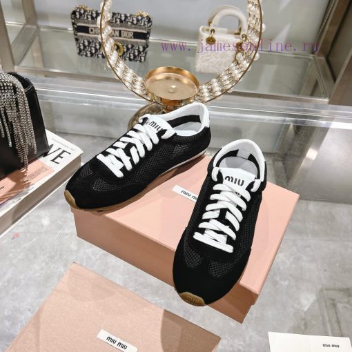MiuMiu 25 Spring/Summer New Style Design Comfortable Splicing Mesh White Shoes Comfortable Brea nuv1vc7l - Image 8