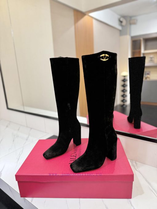 𝑉𝐴𝐿𝐸𝑁𝑇𝐼𝑁𝑂 Valentino New Layout VLOGO SIGNATURE Accessories - High Boots With Internal Side Zipp fd8aaeq5 - Image 3