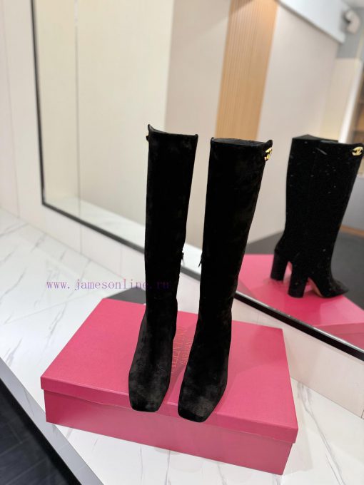 𝑉𝐴𝐿𝐸𝑁𝑇𝐼𝑁𝑂 Valentino New Layout VLOGO SIGNATURE Accessories - High Boots With Internal Side Zipp fd8aaeq5 - Image 4