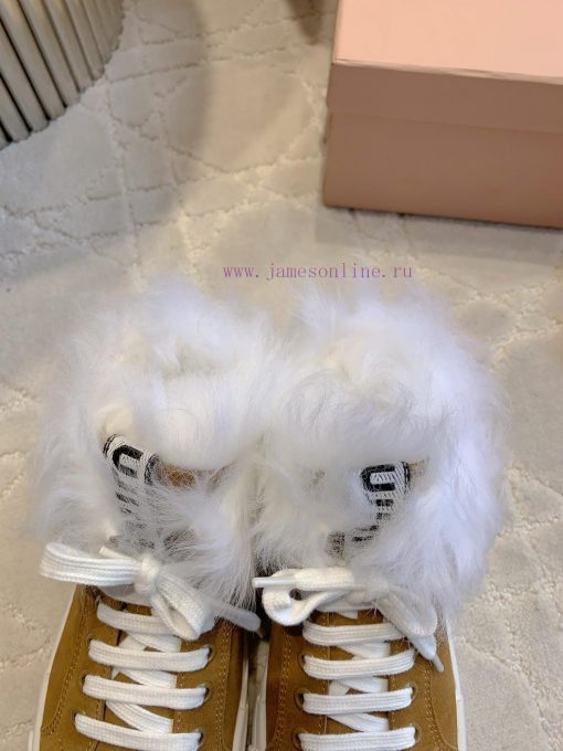 Miu's New Wool Warm Lace Up High Top Casual Shoes Are Super Thick Warm Classic And VersatileSho o9f3eojc - Image 7