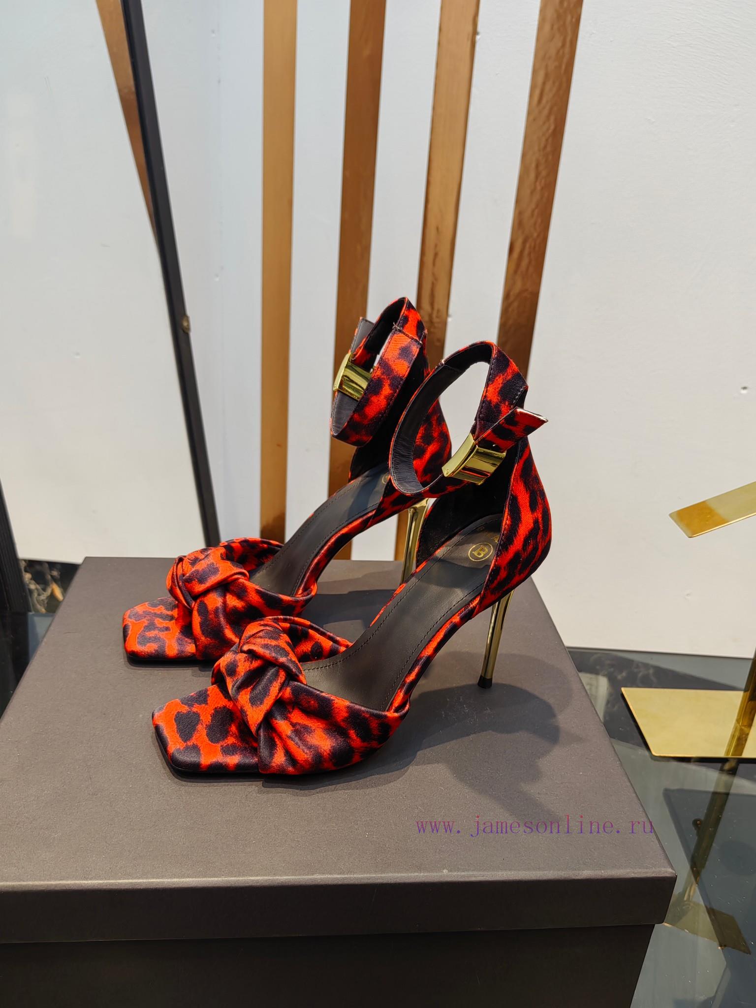 Bal * Bin 2025 New Square Toe High-heeled Sandals Made Of Imported Silk With Unbeatable Beauty cd7kw3co - Image 4