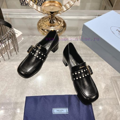 Prada 25ss Early Spring New Classic Square Heel Mary Jane Single ShoeA Retro And Dark Style Mar msh9rjgx - Image 4