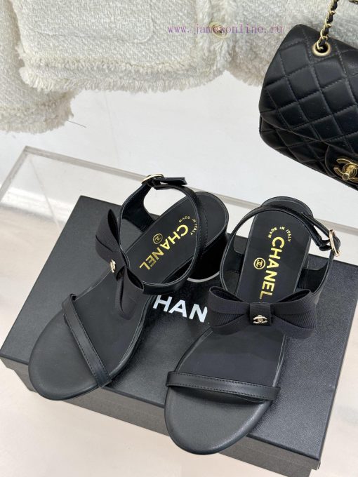 Chanel | Chanel Early Spring Bow Double C Straw SandalsClassic Bow Design Elegant Yet TimelessT atncvb3y - Image 3