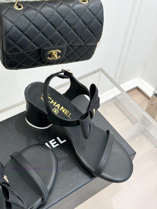 Chanel | Chanel Early Spring Bow Double C Straw SandalsClassic Bow Design Elegant Yet TimelessT atncvb3y - Image 6
