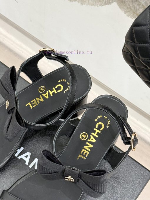 Chanel | Chanel Early Spring Bow Double C Straw SandalsClassic Bow Design Elegant Yet TimelessT atncvb3y - Image 9