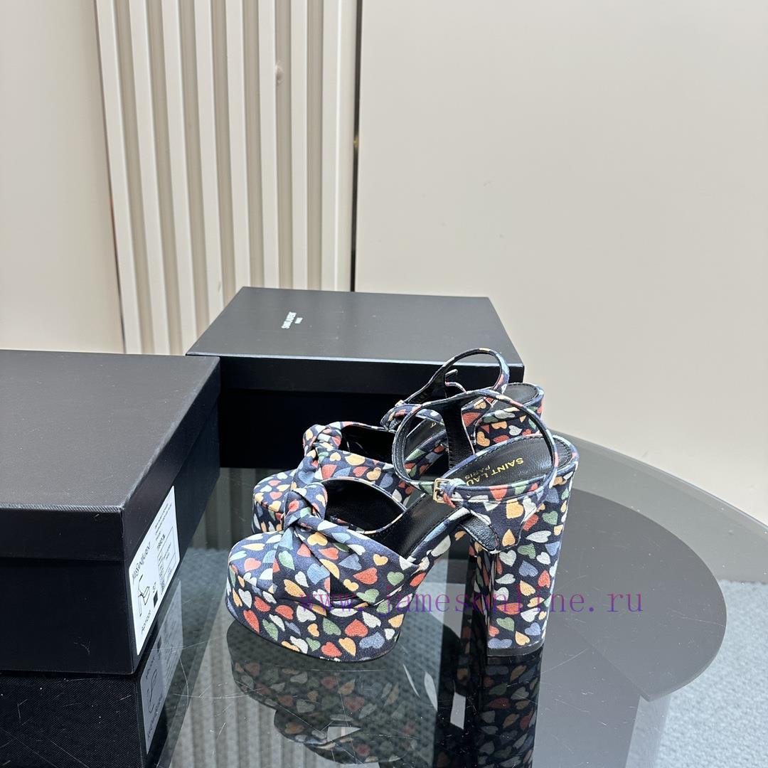 Saint Laurent YSL's Flagship Waterproof Platform Hate Too High Bow Sandals Are High-end Customi 4mifw2ot - Image 2
