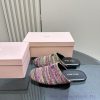 New Miu Miu Miu 2025 Series M ü Ller Shoes Slippers Toe Caps Sheepskin Half Slippers Zp Develop r34z92qn