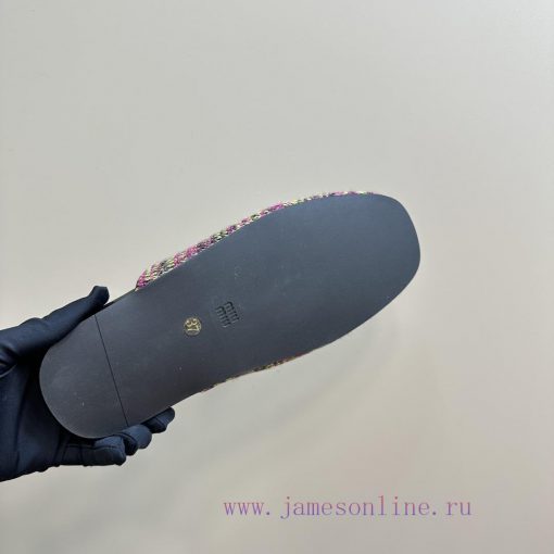 New Miu Miu Miu 2025 Series M ü Ller Shoes Slippers Toe Caps Sheepskin Half Slippers Zp Develop r34z92qn - Image 10