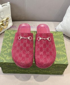 P Cow Anti Velvet Embossed GG Gucci New Men's And Women's Same Style Horseclip SlippersThis Sty y09ta3xq