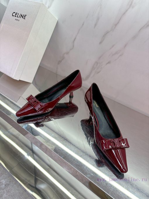Celine 2025 Early Spring New Exquisite Pointed Cat Heel Shoes With A Queen's Style With A High- 5wi9xuow - Image 3