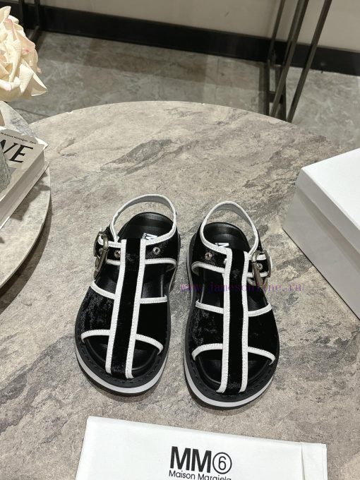MM6 Thick Soled Roman Sandals With Imported Cowhide/velvet Upper And Sheepskin Lining Original yrq86x7q - Image 2