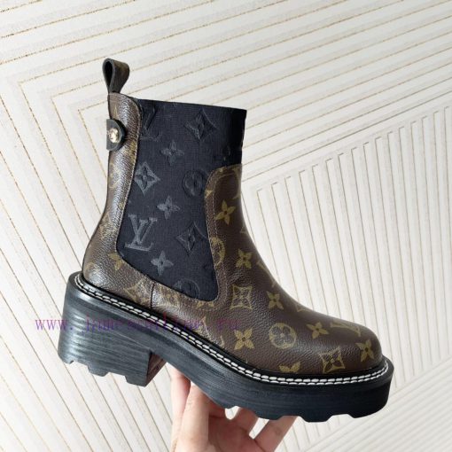 Louis Vuttio * SS24 Autumn/Winter New L ️ Donkey Chelsea Short BootsSmoke Pipe Dark Flower Elas uwzkzs1y - Image 2