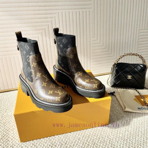 Louis Vuttio * SS24 Autumn/Winter New L ️ Donkey Chelsea Short BootsSmoke Pipe Dark Flower Elas uwzkzs1y - Image 3