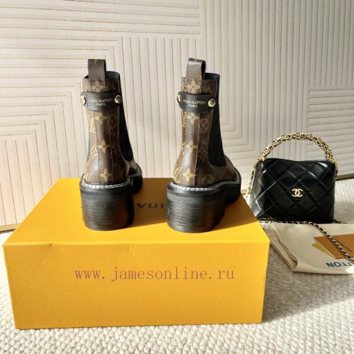 Louis Vuttio * SS24 Autumn/Winter New L ️ Donkey Chelsea Short BootsSmoke Pipe Dark Flower Elas uwzkzs1y - Image 5