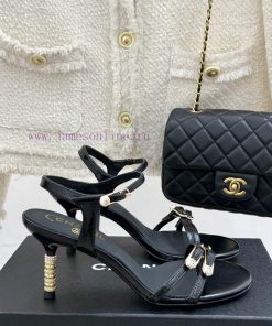 Chanel | Chanel 25C Early Spring New Product Double C-Button High Heel SandalsChanel's Collecti hmtkhf19