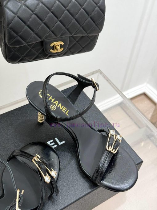 Chanel | Chanel 25C Early Spring New Product Double C-Button High Heel SandalsChanel's Collecti hmtkhf19 - Image 6