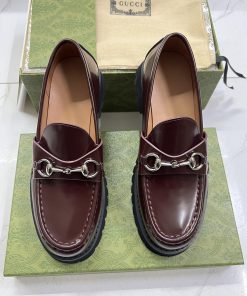GUCCI Silver Palladium Horse Collar Buckle Thick Soled Loafers Purchasing Level High-end Boutiq j9w7iitx