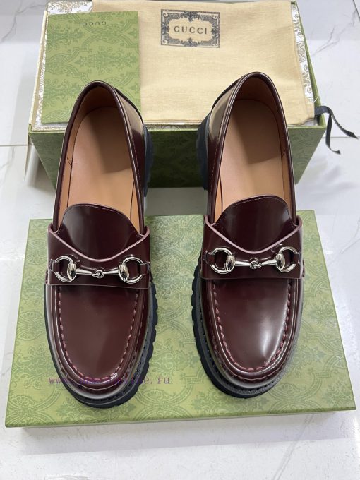 GUCCI Silver Palladium Horse Collar Buckle Thick Soled Loafers Purchasing Level High-end Boutiq j9w7iitx - Image 2