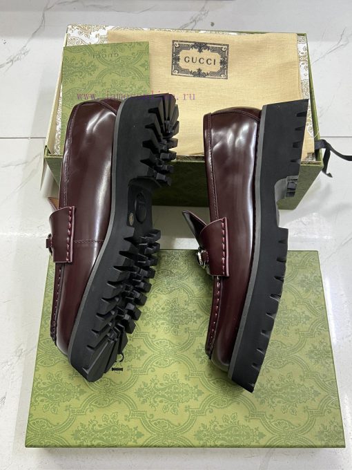GUCCI Silver Palladium Horse Collar Buckle Thick Soled Loafers Purchasing Level High-end Boutiq j9w7iitx - Image 6