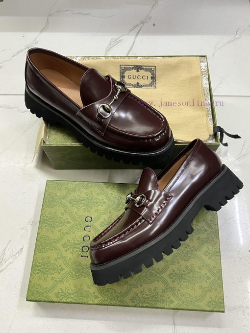 GUCCI Silver Palladium Horse Collar Buckle Thick Soled Loafers Purchasing Level High-end Boutiq j9w7iitx - Image 7