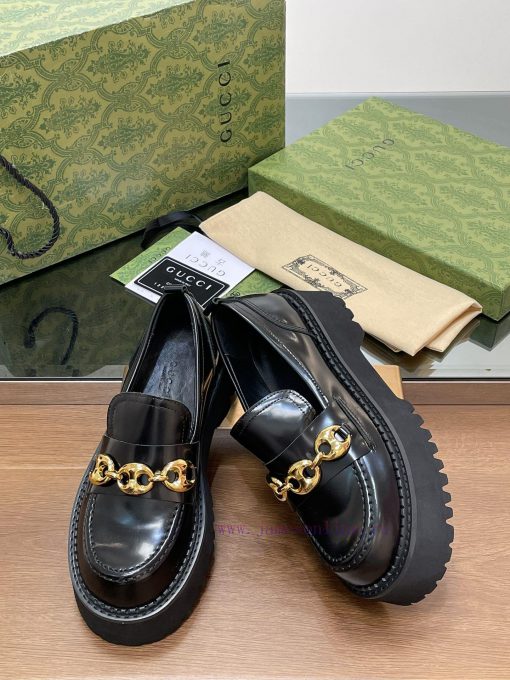 New Thick Soled Single Shoe Gucci Boat Anchor Buckle Loafers ️️️ Top Level Welcome Comparison puursdqg - Image 5