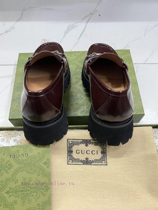 GUCCI Silver Palladium Horse Collar Buckle Thick Soled Loafers Purchasing Level High-end Boutiq j9w7iitx - Image 9
