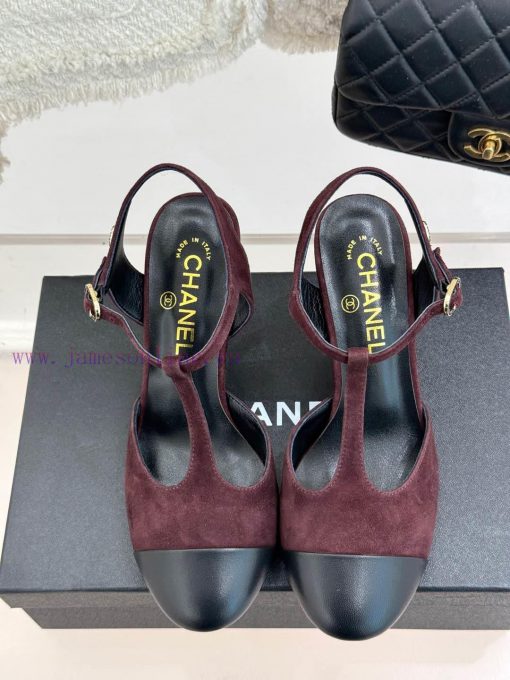 Chanel | Chanel 25c Early Spring New ProductT-shaped Strap With Double C-shaped High-heeled San 3pbcbxc5 - Image 5