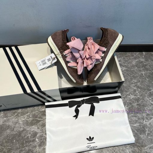 Top Of The Line Caroline Hu X Adidas Originals SL 72 OG Pink ️ The Upper Is Made Of Wool Like M q5s1f0p0 - Image 6