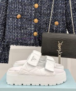 Prada/Prada Classic Spring/Summer New ProductsVelcro Diamond Grid Thick Soled SlippersThe Simpl 49pjq9eq