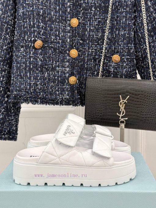 Prada/Prada Classic Spring/Summer New ProductsVelcro Diamond Grid Thick Soled SlippersThe Simpl 49pjq9eq - Image 2