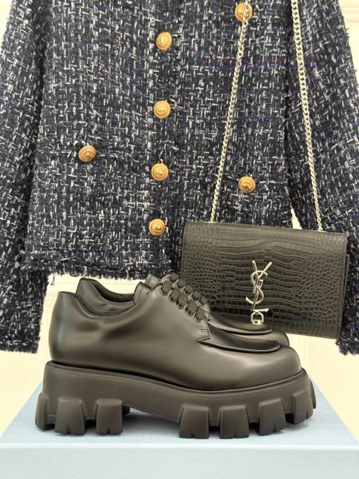 Top VersionPrada Classic Gear ️ Thick Soled Sponge Cake LoafersThe New Thick Soled Loafers Have 5du7aksj