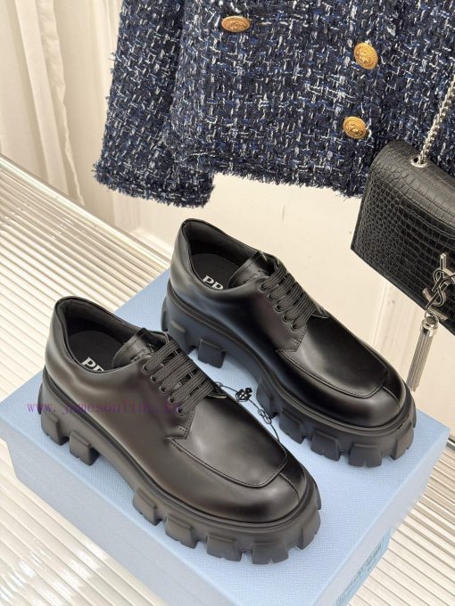 Top VersionPrada Classic Gear ️ Thick Soled Sponge Cake LoafersThe New Thick Soled Loafers Have 5du7aksj - Image 4
