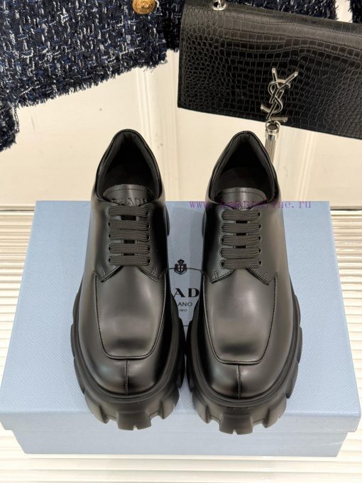 Top VersionPrada Classic Gear ️ Thick Soled Sponge Cake LoafersThe New Thick Soled Loafers Have 5du7aksj - Image 5