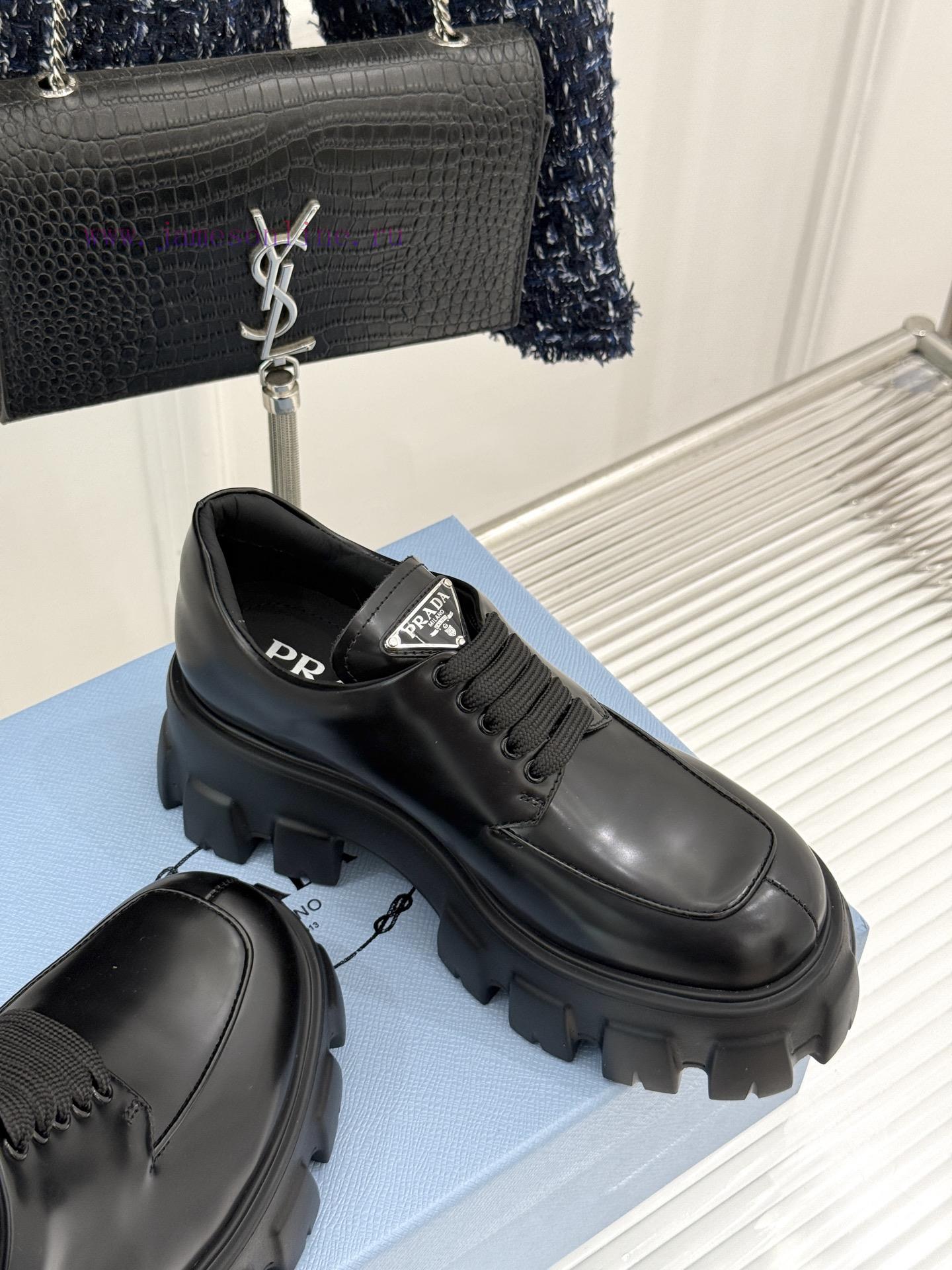 Top VersionPrada/Prada Classic Triangle Logo Thick Soled Sponge LoafersThe New Thick Soled Loaf bk4vkctw - Image 6
