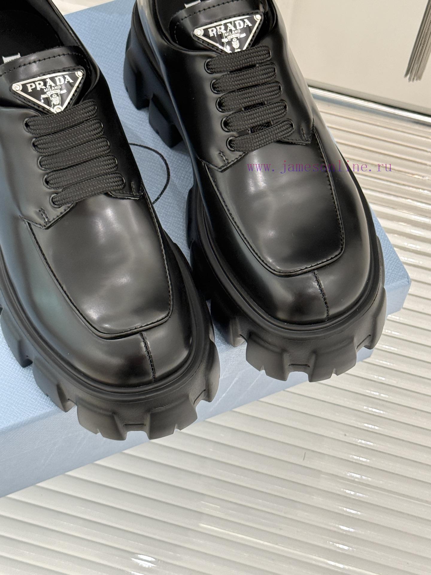Top VersionPrada/Prada Classic Triangle Logo Thick Soled Sponge LoafersThe New Thick Soled Loaf bk4vkctw - Image 8