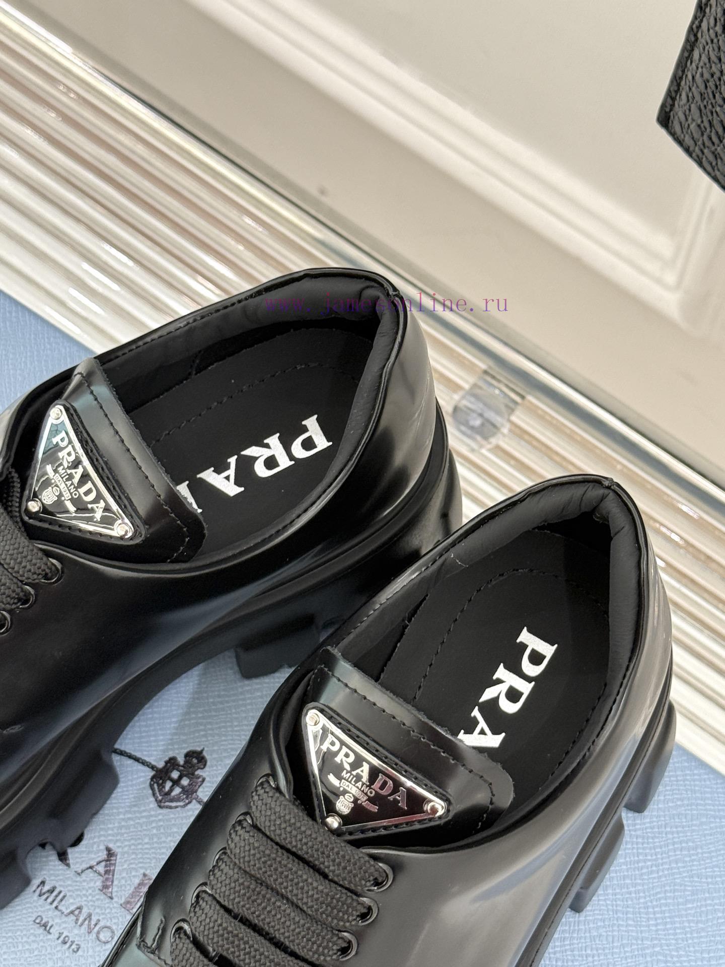 Top VersionPrada/Prada Classic Triangle Logo Thick Soled Sponge LoafersThe New Thick Soled Loaf bk4vkctw - Image 9
