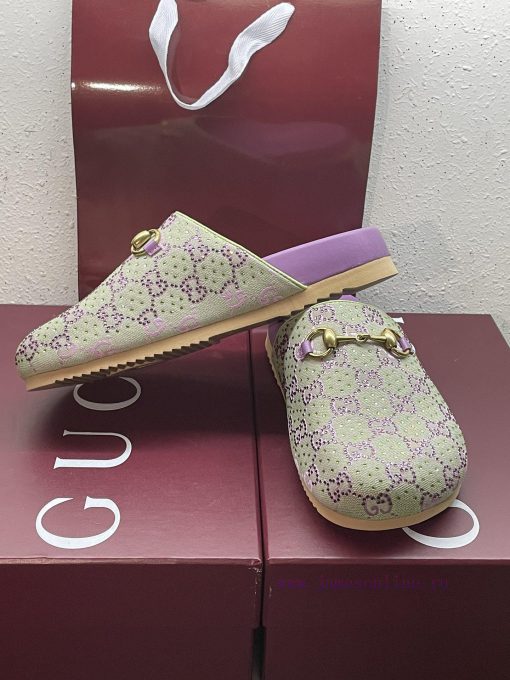 2025 Welfare New Product Thick Bottom GuCci Horseneck Buckle G G Crystal Color Diamond Boken Sl 0st4lyiw - Image 5