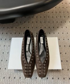 Toteme 25ss Early Spring New Small Square Suede Flat Bottom LoafersThis New Model Is Truly Mini fzcqxpxc