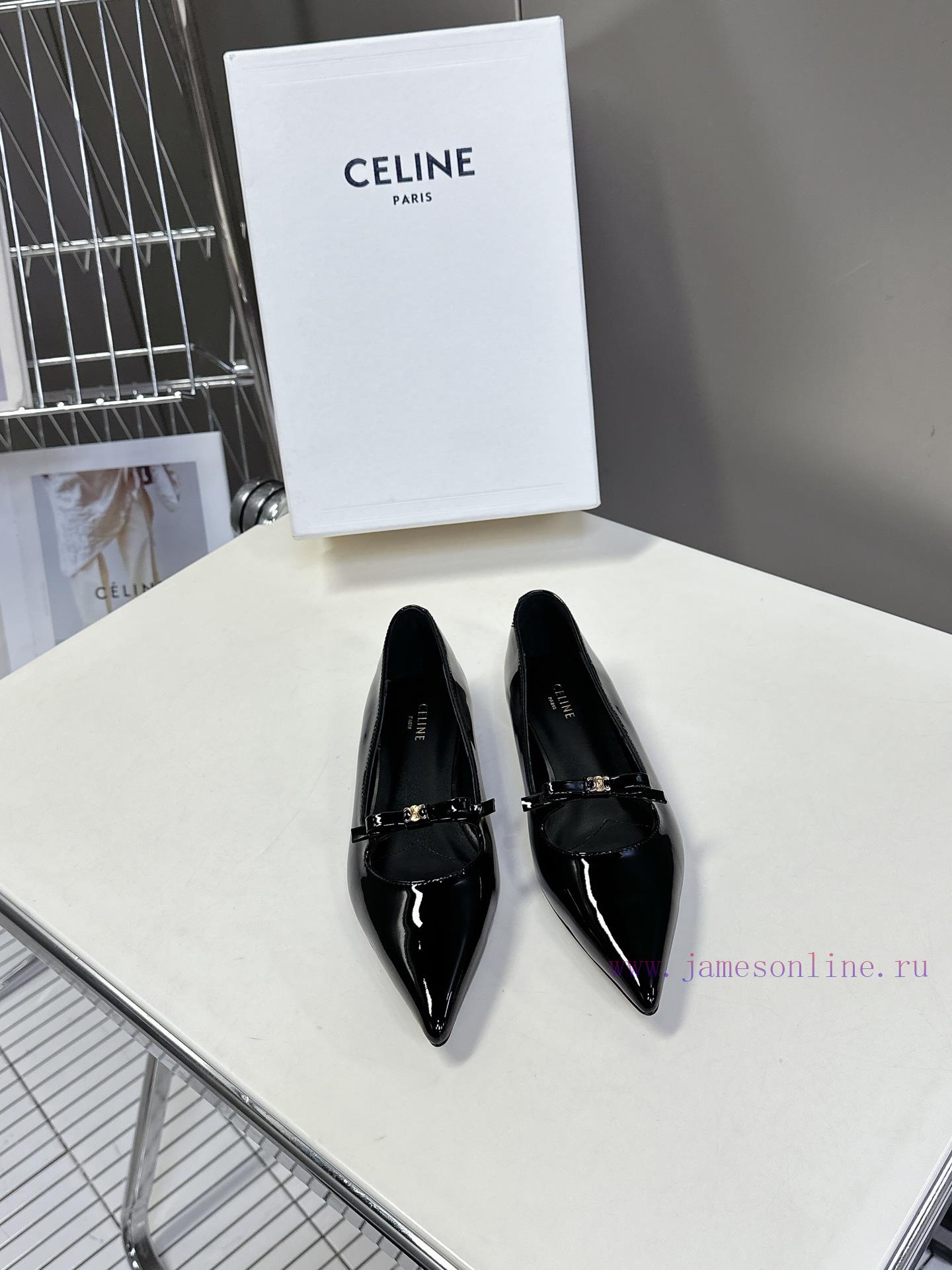 Celine Spring/Summer Triumphal Arch Fashion Bow Single Shoes With Soft And Exposed Foot DesignT 1ve5ukqn - Image 2