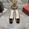 RV25 Square Buckle Slippers Which Look White And Elegant~Whether Paired With Skirts Or Jeans Th zwo8mqxc