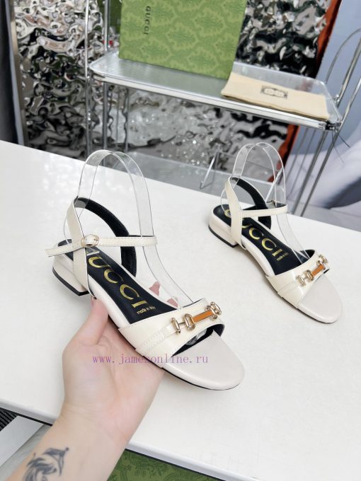 Gucci 2005 New Horseneck Buckle Sandals With Versatile High-heeled And Slimming Features. Origi iplc5f9v - Image 4