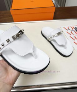 Herm è S Sandals Imported Cowhide And Sheepskin Lining~casual Versatile Simple And Super Popula st5bdjve
