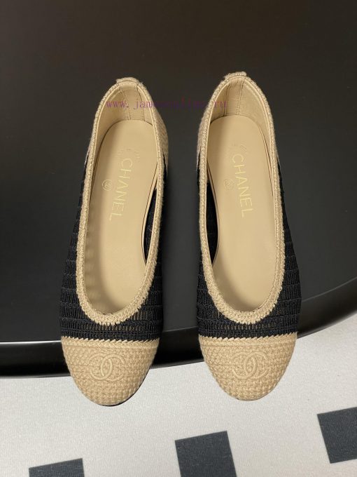 Chanel 25P Is The Most Beautiful Woven Ballet Shoe Lafite Grass Double C Flat Straw Woven Singl 6h4scnrv - Image 3