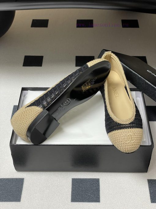 Chanel 25P Is The Most Beautiful Woven Ballet Shoe Lafite Grass Double C Flat Straw Woven Singl 6h4scnrv - Image 9