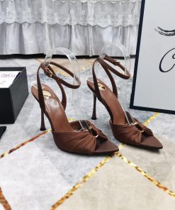 New Release - YSL Top Level2025 Official Website Synchronizes New High-heeled Fish Mouth Sandal roadlcfs