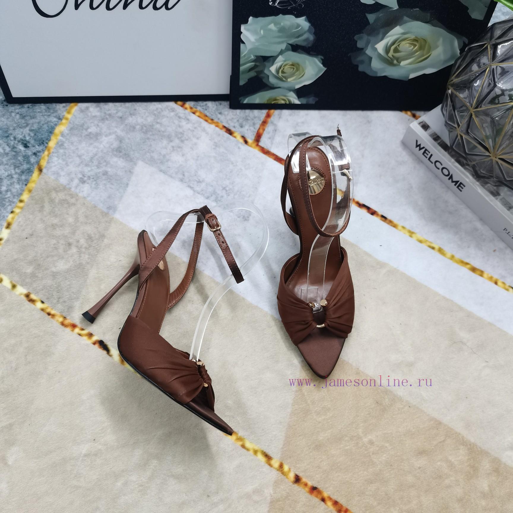 New Release - YSL Top Level2025 Official Website Synchronizes New High-heeled Fish Mouth Sandal roadlcfs - Image 7