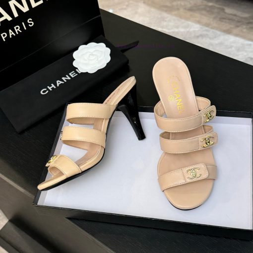 25Fw Spring/Summer New Chanel One Button Double C Stiletto SlippersA Versatile And Timeless Coo ff2xe8mk - Image 3