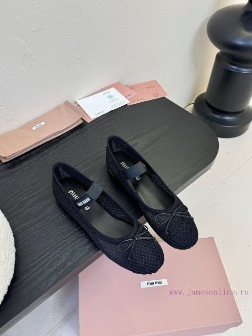 MiuMi * 25ss Spring/Summer New Mesh Breathable Ballet ShoesJust Based On Appearance It Can Attr tb59ya9h - Image 2