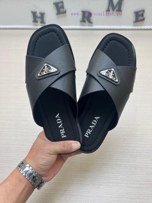 PRADA Men's Slippers Are Coming With A Big Logo Showcasing Style And The Original Anti Slip And kv97pqb0 - Image 3